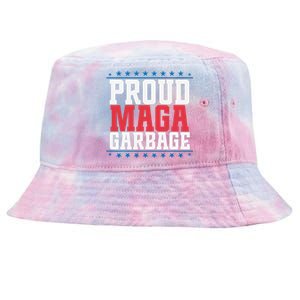 Proud Maga Garbage Trump Supporter Tie-Dyed Bucket Hat