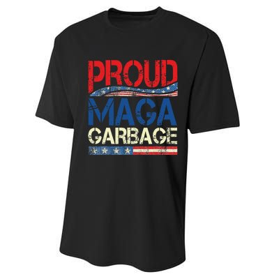 Proud Maga Garbage Trump Supporter Gift Performance Sprint T-Shirt