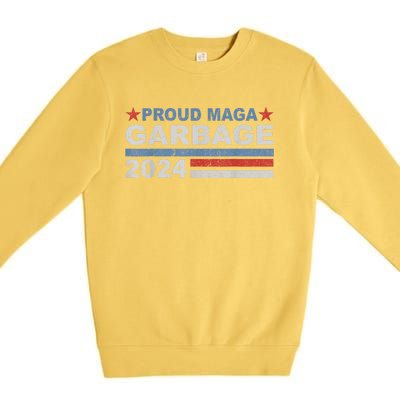 Proud Maga Garbage Trump Supporter Premium Crewneck Sweatshirt