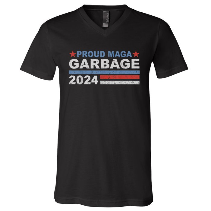 Proud Maga Garbage Trump Supporter V-Neck T-Shirt