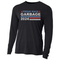 Proud Maga Garbage Trump Supporter Cooling Performance Long Sleeve Crew