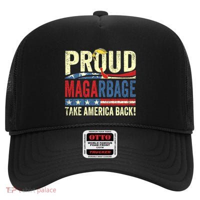 Proud Maga Garbage High Crown Mesh Back Trucker Hat