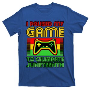 Paused My Game To Celebrate Juneteenth Black History Graphic Gift T-Shirt