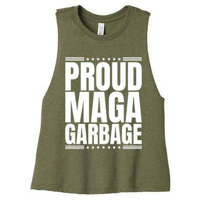 Proud Maga Garbage Women's Racerback Cropped Tank