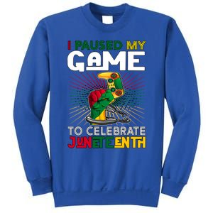 Paused My Game To Celebrate Juneteenth Decoration Gamer Gift Sweatshirt