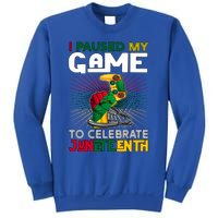 Paused My Game To Celebrate Juneteenth Decoration Gamer Gift Sweatshirt