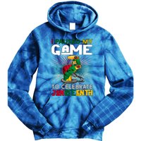 Paused My Game To Celebrate Juneteenth Decoration Gamer Gift Tie Dye Hoodie