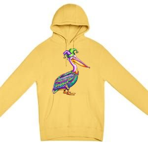 Pelican Mardi Gras Carnival Animal Lover Happy Mardi Festival Premium Pullover Hoodie