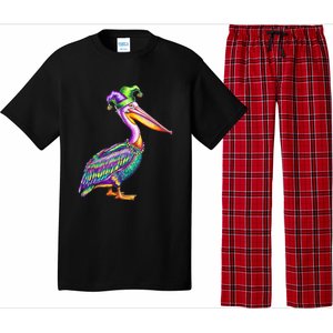 Pelican Mardi Gras Carnival Animal Lover Happy Mardi Festival Pajama Set