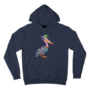 Pelican Mardi Gras Carnival Animal Lover Happy Mardi Festival Hoodie