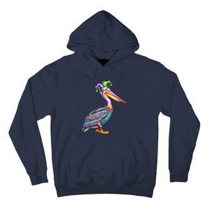 Pelican Mardi Gras Carnival Animal Lover Happy Mardi Festival Tall Hoodie