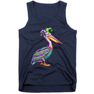 Pelican Mardi Gras Carnival Animal Lover Happy Mardi Festival Tank Top