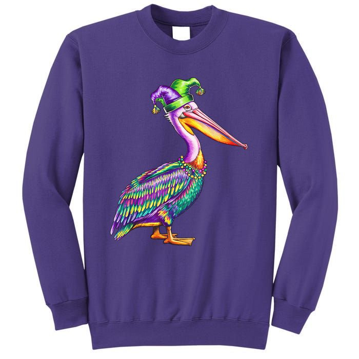 Pelican Mardi Gras Carnival Animal Lover Happy Mardi Festival Sweatshirt