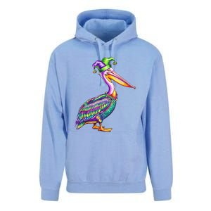 Pelican Mardi Gras Carnival Animal Lover Happy Mardi Festival Unisex Surf Hoodie