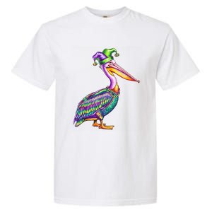 Pelican Mardi Gras Carnival Animal Lover Happy Mardi Festival Garment-Dyed Heavyweight T-Shirt