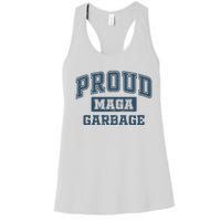 Proud Maga Garbage Trump 2024 Political Supporters Women's Racerback Tank