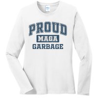 Proud Maga Garbage Trump 2024 Political Supporters Ladies Long Sleeve Shirt