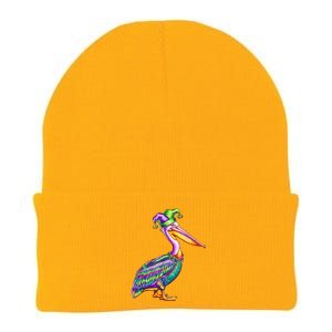 Pelican Mardi Gras Carnival Animal Lover Knit Cap Winter Beanie