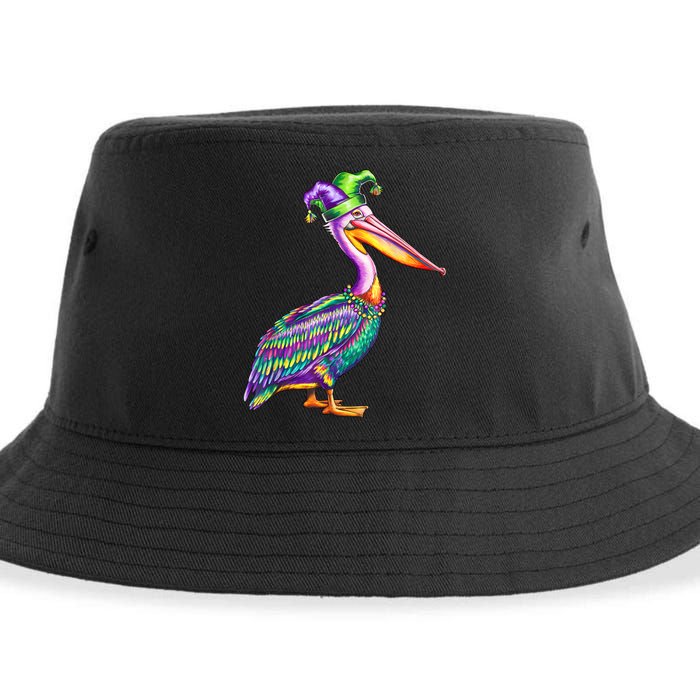 Pelican Mardi Gras Carnival Animal Lover Sustainable Bucket Hat