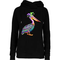 Pelican Mardi Gras Carnival Animal Lover Womens Funnel Neck Pullover Hood