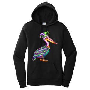 Pelican Mardi Gras Carnival Animal Lover Women's Pullover Hoodie