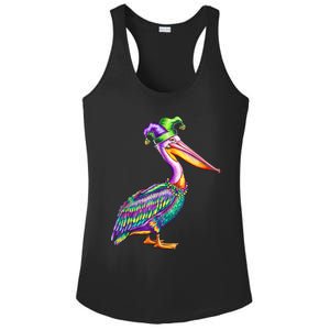 Pelican Mardi Gras Carnival Animal Lover Ladies PosiCharge Competitor Racerback Tank