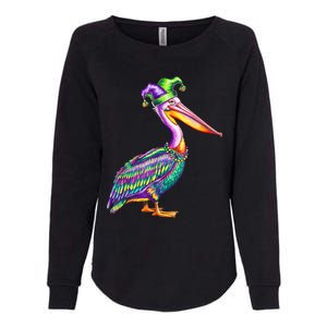 Pelican Mardi Gras Carnival Animal Lover Womens California Wash Sweatshirt