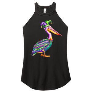 Pelican Mardi Gras Carnival Animal Lover Women's Perfect Tri Rocker Tank