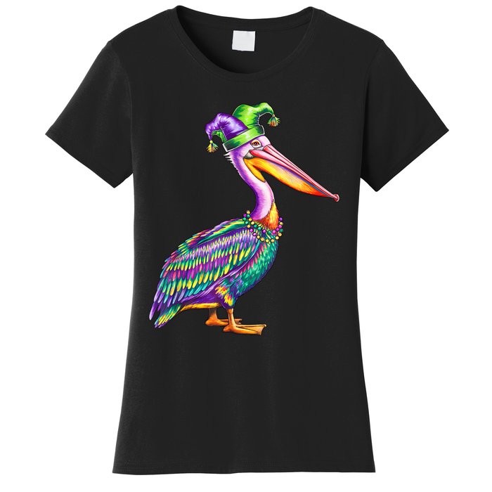 Pelican Mardi Gras Carnival Animal Lover Women's T-Shirt