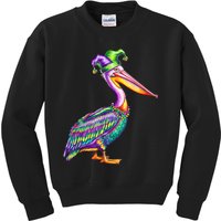 Pelican Mardi Gras Carnival Animal Lover Kids Sweatshirt