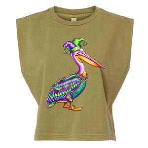 Pelican Mardi Gras Carnival Animal Lover Garment-Dyed Women's Muscle Tee