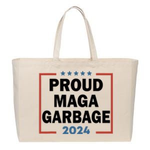 Proud Maga Garbage Proud To Be Garbage Trump Supporters Cotton Canvas Jumbo Tote