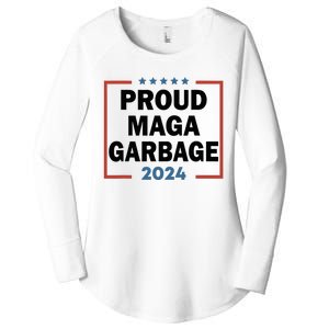 Proud Maga Garbage Proud To Be Garbage Trump Supporters Women's Perfect Tri Tunic Long Sleeve Shirt