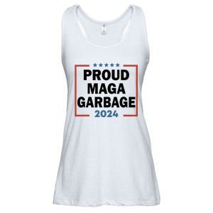 Proud Maga Garbage Proud To Be Garbage Trump Supporters Ladies Essential Flowy Tank