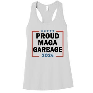 Proud Maga Garbage Proud To Be Garbage Trump Supporters Women's Racerback Tank