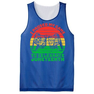 Paused My Game To Celebrate Juneteenth Video Gamer Gift Mesh Reversible Basketball Jersey Tank