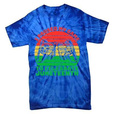 Paused My Game To Celebrate Juneteenth Video Gamer Gift Tie-Dye T-Shirt