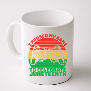 Paused My Game To Celebrate Juneteenth Video Gamer Gift Coffee Mug