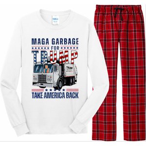 Proud Maga Garbage Trump Supporter Trump Garbage Truck Long Sleeve Pajama Set