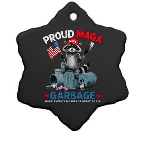 Proud Maga Garbage Trump Make American Garbage Great Again Ceramic Star Ornament