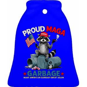 Proud Maga Garbage Trump Make American Garbage Great Again Ceramic Bell Ornament