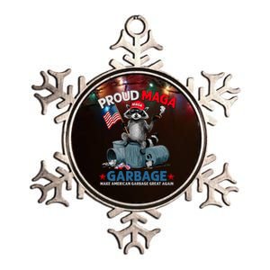 Proud Maga Garbage Trump Make American Garbage Great Again Metallic Star Ornament