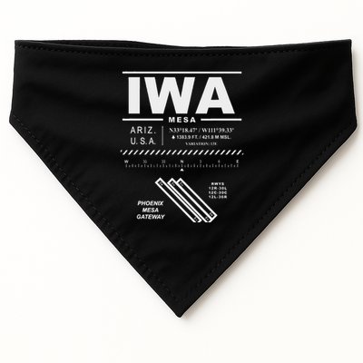 Phoenix Mesa Gateway Airport Arizona Iwa USA-Made Doggie Bandana