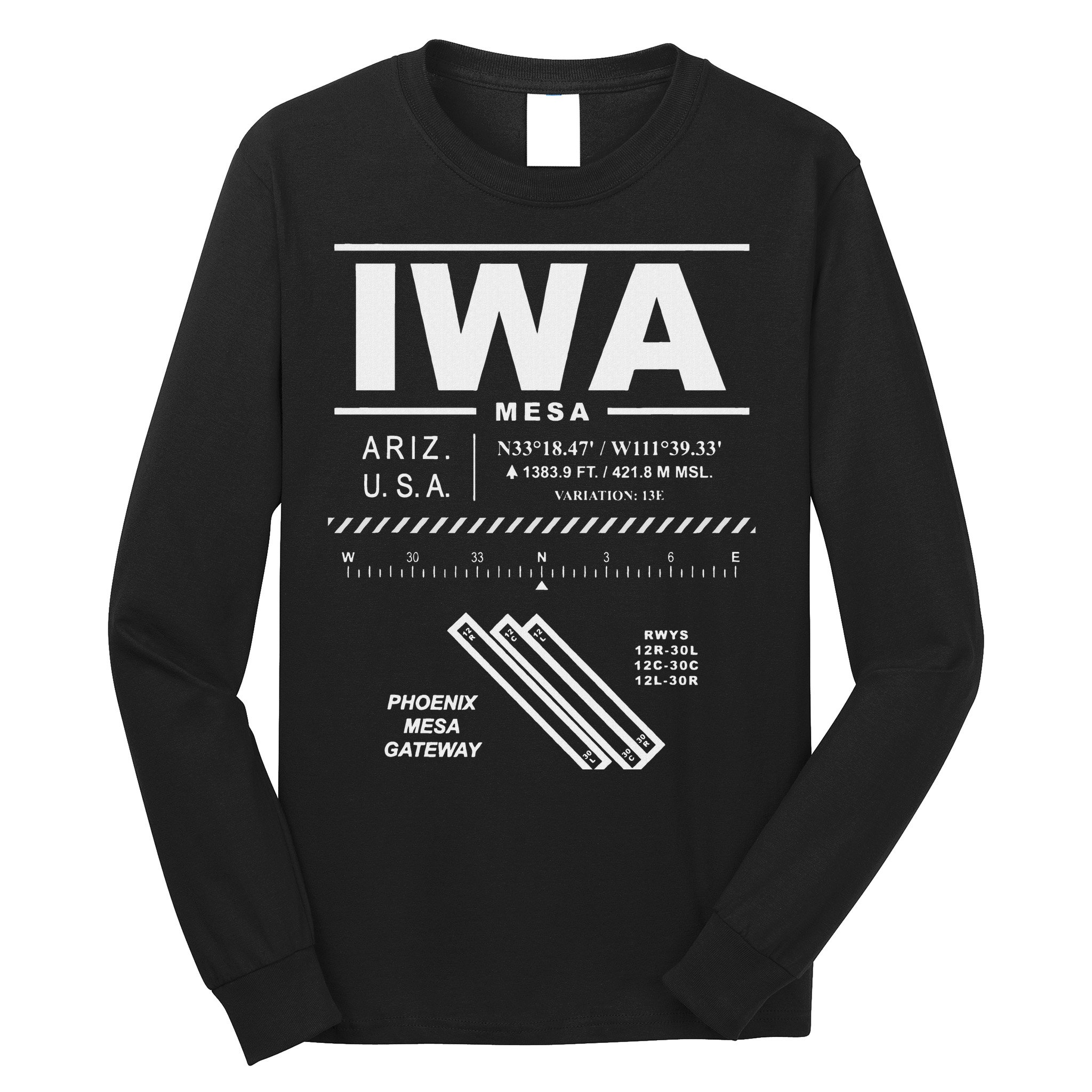 Phoenix Mesa Gateway Airport Arizona Iwa Long Sleeve Shirt
