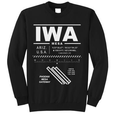 Phoenix Mesa Gateway Airport Arizona Iwa Sweatshirt