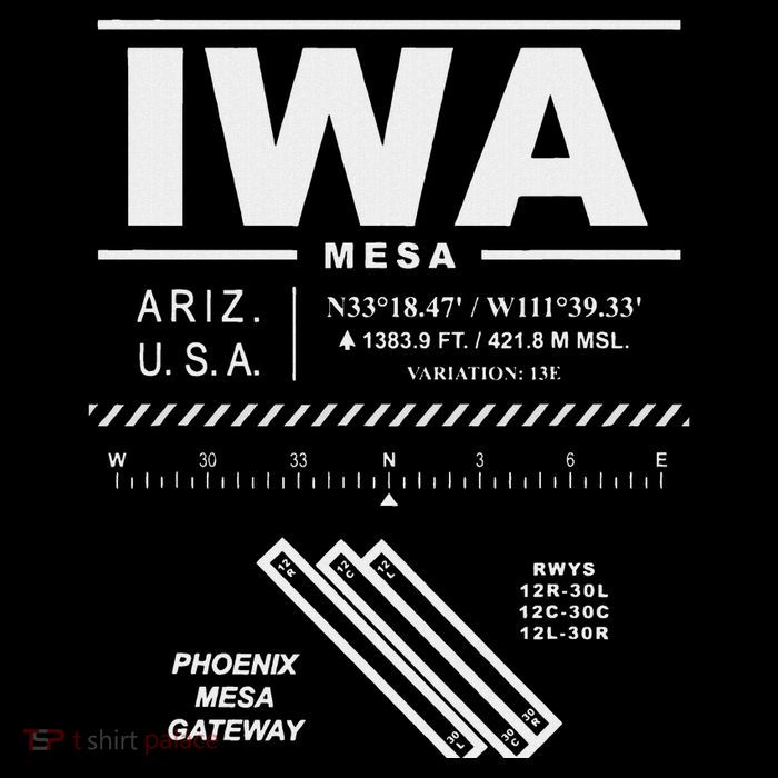 Phoenix Mesa Gateway Airport Arizona Iwa T-Shirt