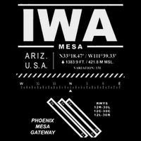 Phoenix Mesa Gateway Airport Arizona Iwa Drawstring Bag