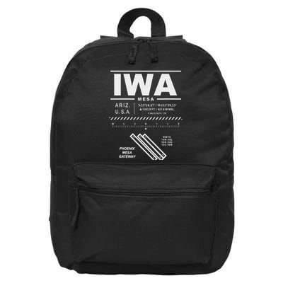 Phoenix Mesa Gateway Airport Arizona Iwa 16 in Basic Backpack