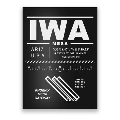 Phoenix Mesa Gateway Airport Arizona Iwa Poster