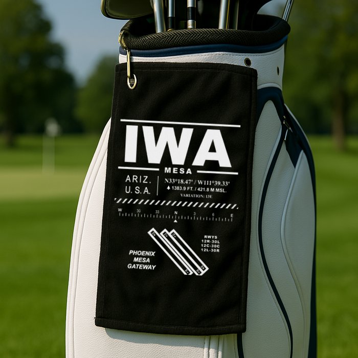 Phoenix Mesa Gateway Airport Arizona Iwa Golf Towel